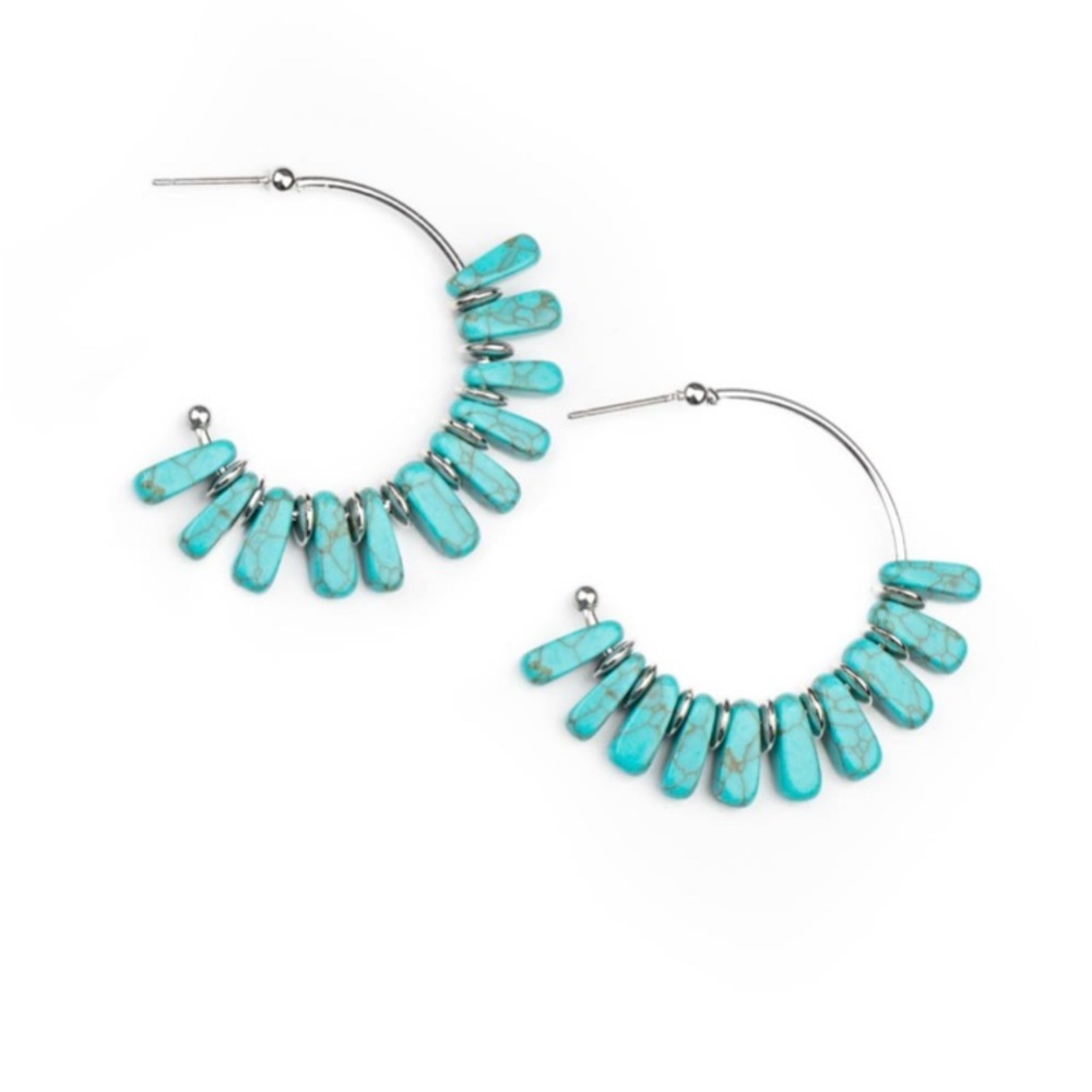 Turquoise Hoop Earrings